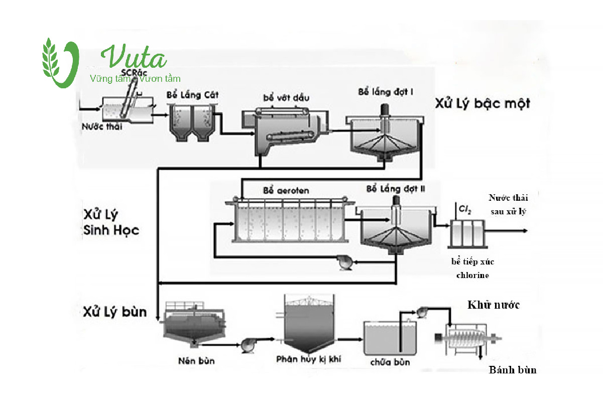 Quy trình hệ thống xử lý nước thải tập trung đạt chuẩn